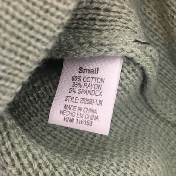 #118  POOF SAGE GREEN CROPPED SWEATER - Picture 4 of 4